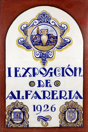 Cartel I Exposición de Cerámica de La Rambla 1926